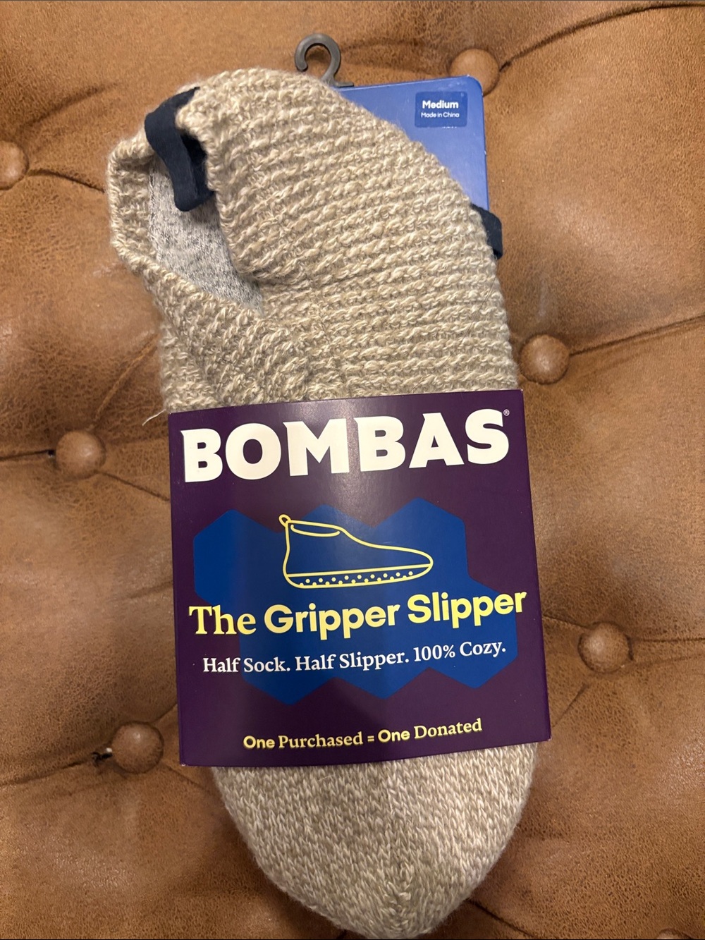 New! Bombas gripper slippers
